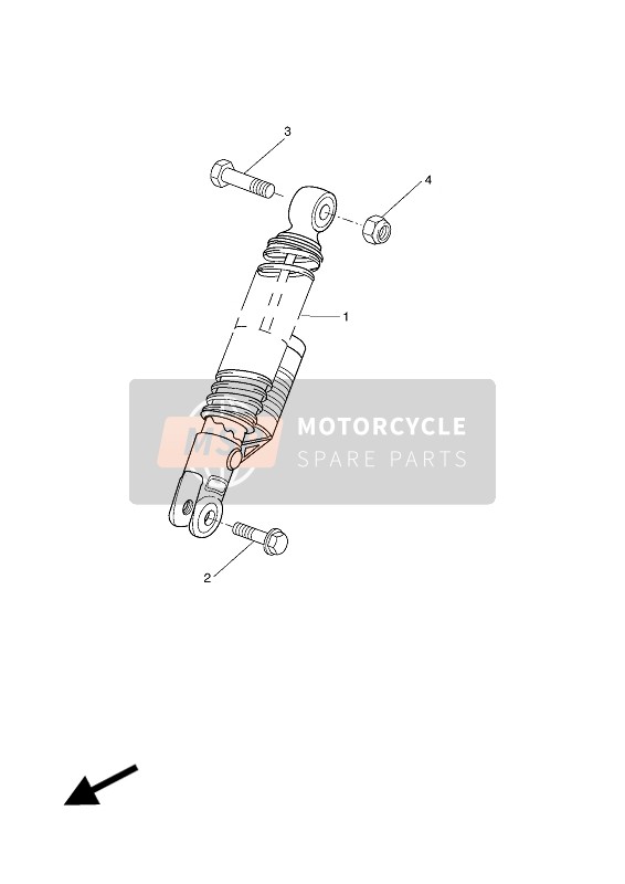 Yamaha YQ50L 2002 Sospensione posteriore per un 2002 Yamaha YQ50L